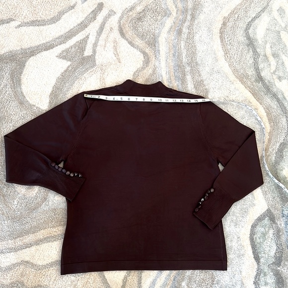 2xHP Sz 18 Button Cuff Dark Brown Mock Turtleneck ❤️ - Picture 9 of 14